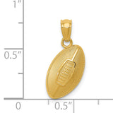 14k Football Pendant C3582