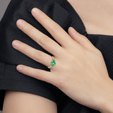 14k Oval Emerald and Diamond Ring RM5775