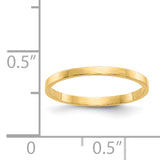 14K High Polished 1mm Flat Band Size 3 Baby / Childs Ring R535