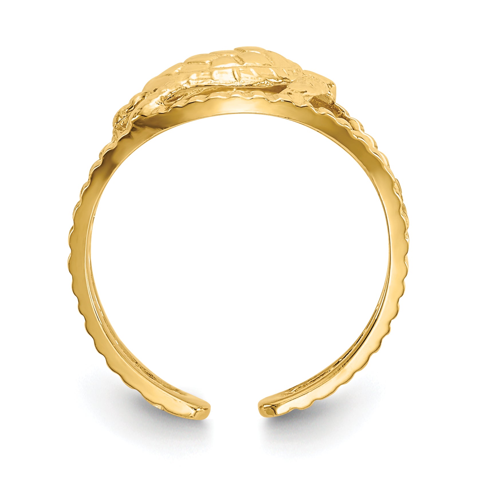 14k Turtle Toe Ring R400