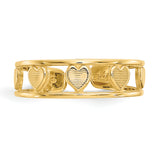 14k Hearts Toe Ring R560