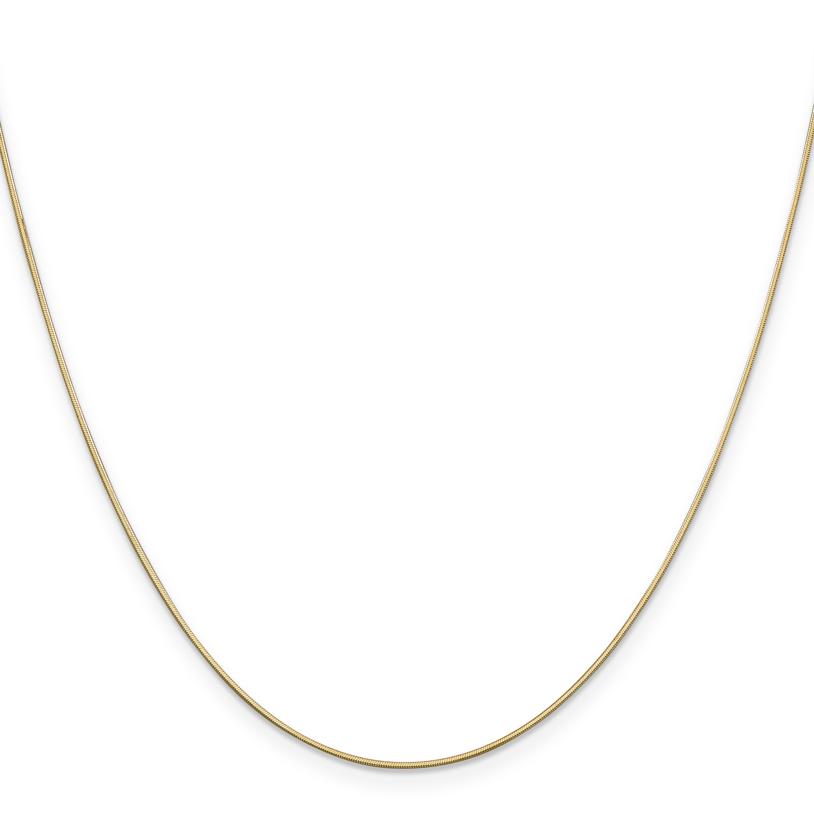 14K 10 inch .6mm Octagonal Snake with Lobster Clasp Anklet OSA080