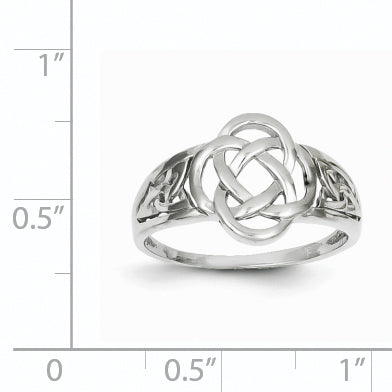 14k White Gold Ladies Celtic Knot Ring D1871