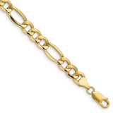 14K 26 inch 8.5mm Semi-Solid Figaro with Lobster Clasp Chain BC190