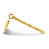 14k Dangle Filigree Heart Ring R91