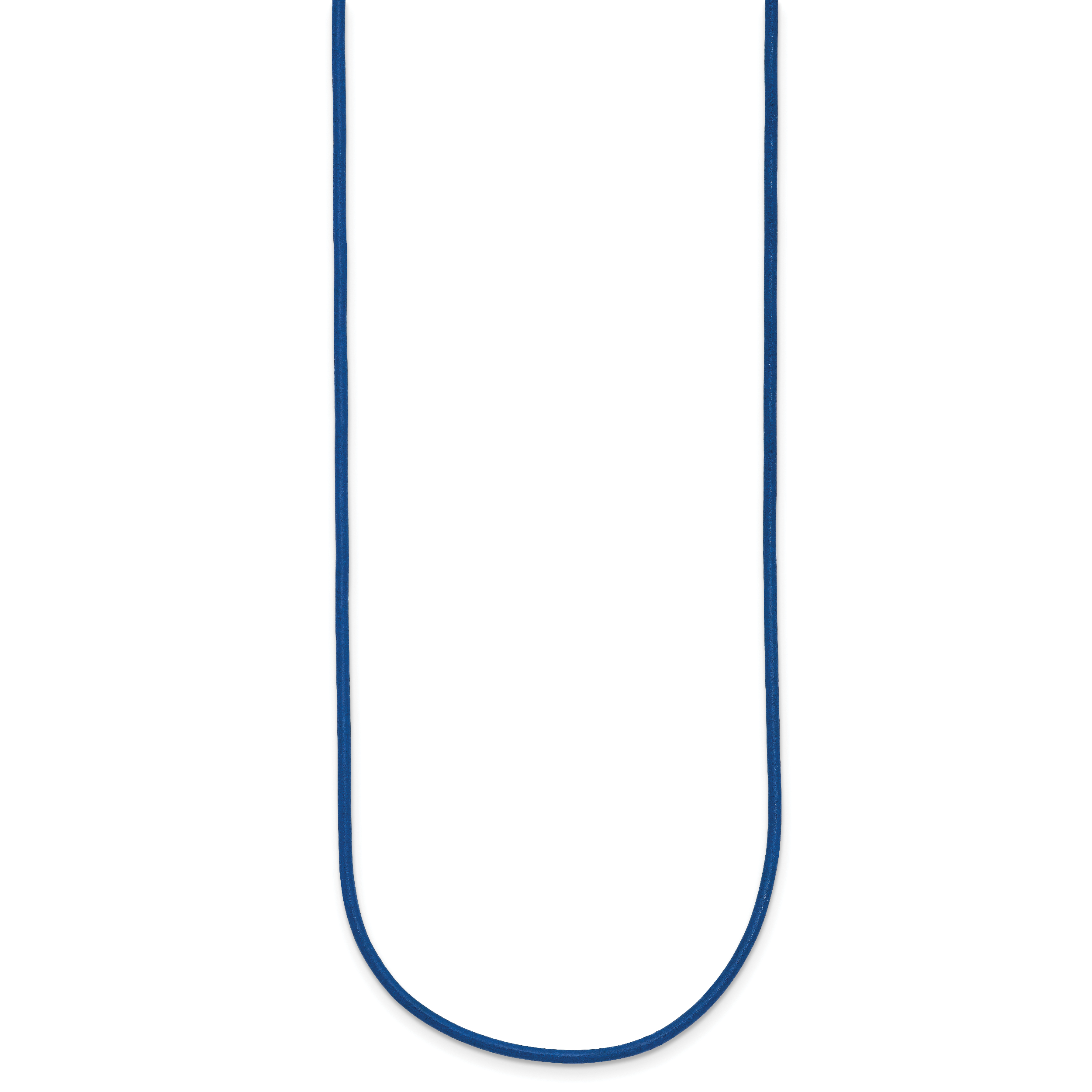 14k Yellow Clasp 1.6mm 16 inch Royal Blue Leather Cord Necklace XG255