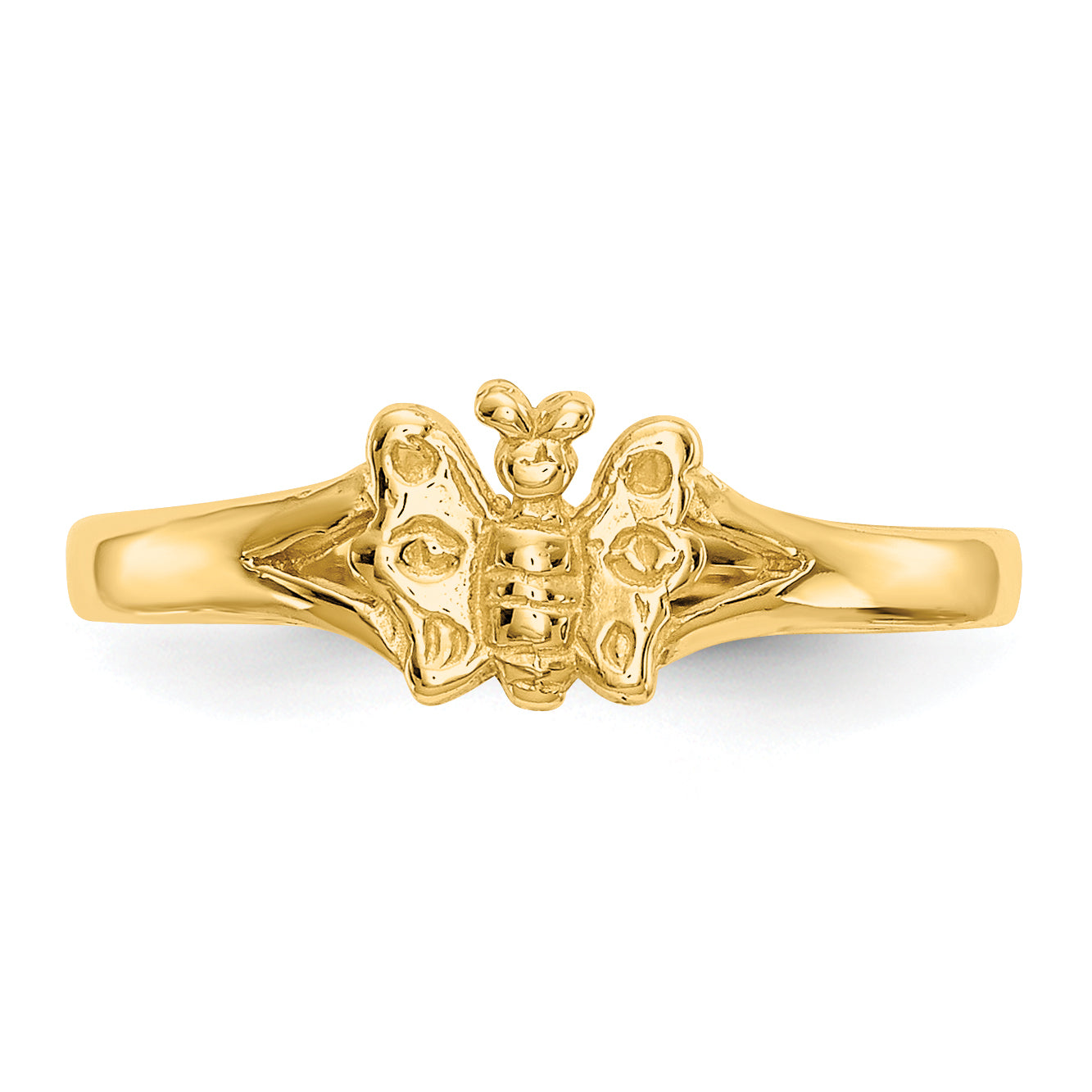 14K Butterfly Size 2 Baby / Childs Ring R529
