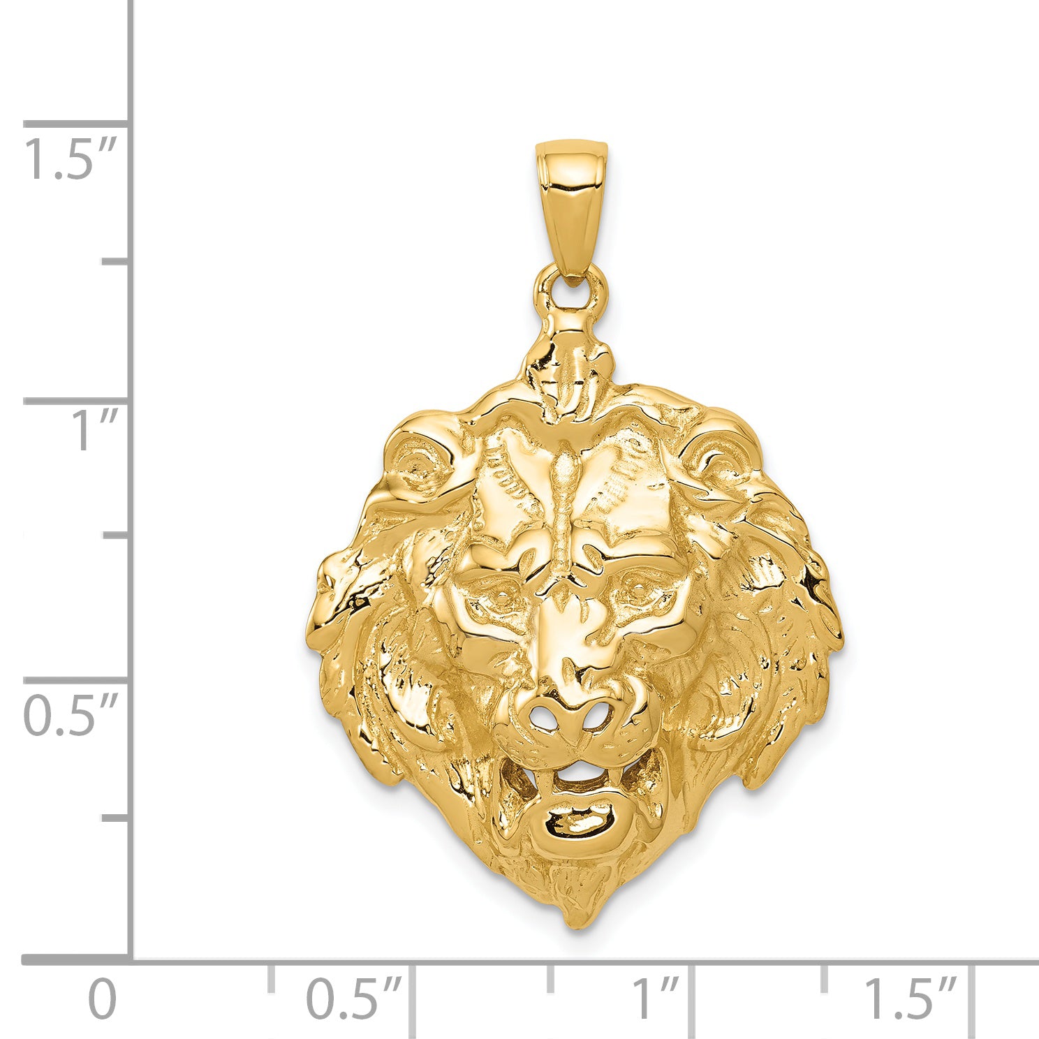 14k Lion Head Charm K4868
