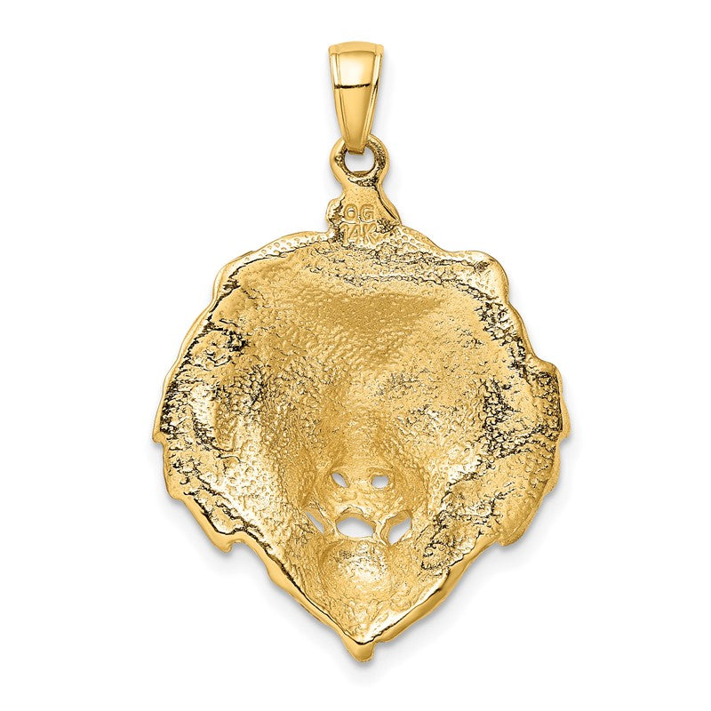 14k Lion Head Charm K4868