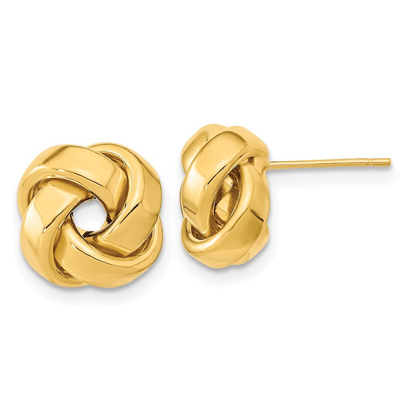 14k 12mm Polished Love Knot Post Earrings TL1075
