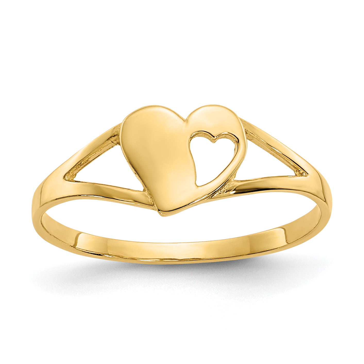 14k Madi K Heart Size 2 Baby / Childrens Ring SE2389