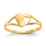 14k Madi K Heart Size 2 Baby / Childrens Ring SE2389