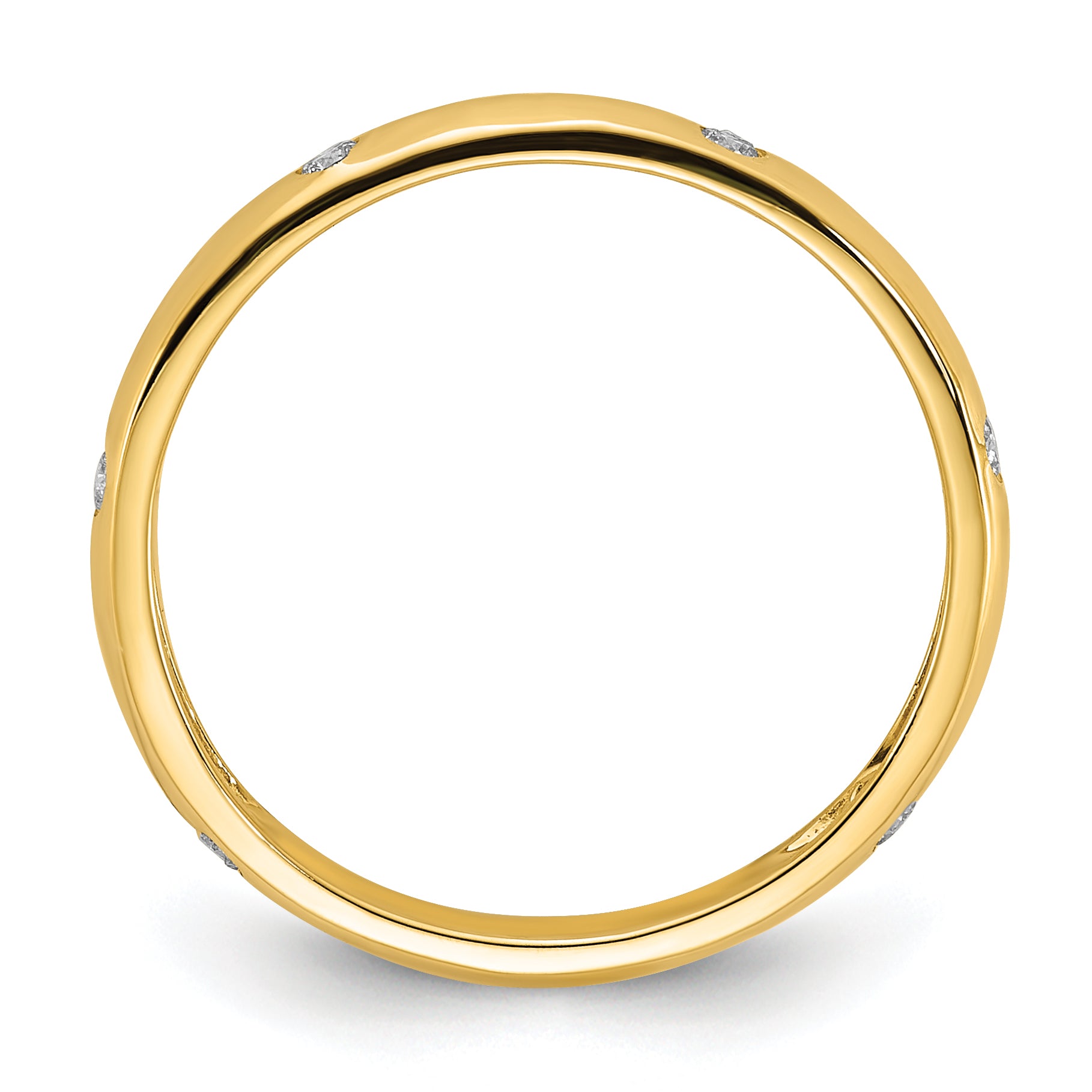 14k Rose Gold 3mm 6-stone 1/10 carat Diamond Band RM5621