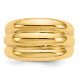 14k Polished Scalloped Dome Ring R322
