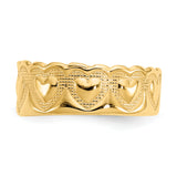 14k Heart Toe Ring R557