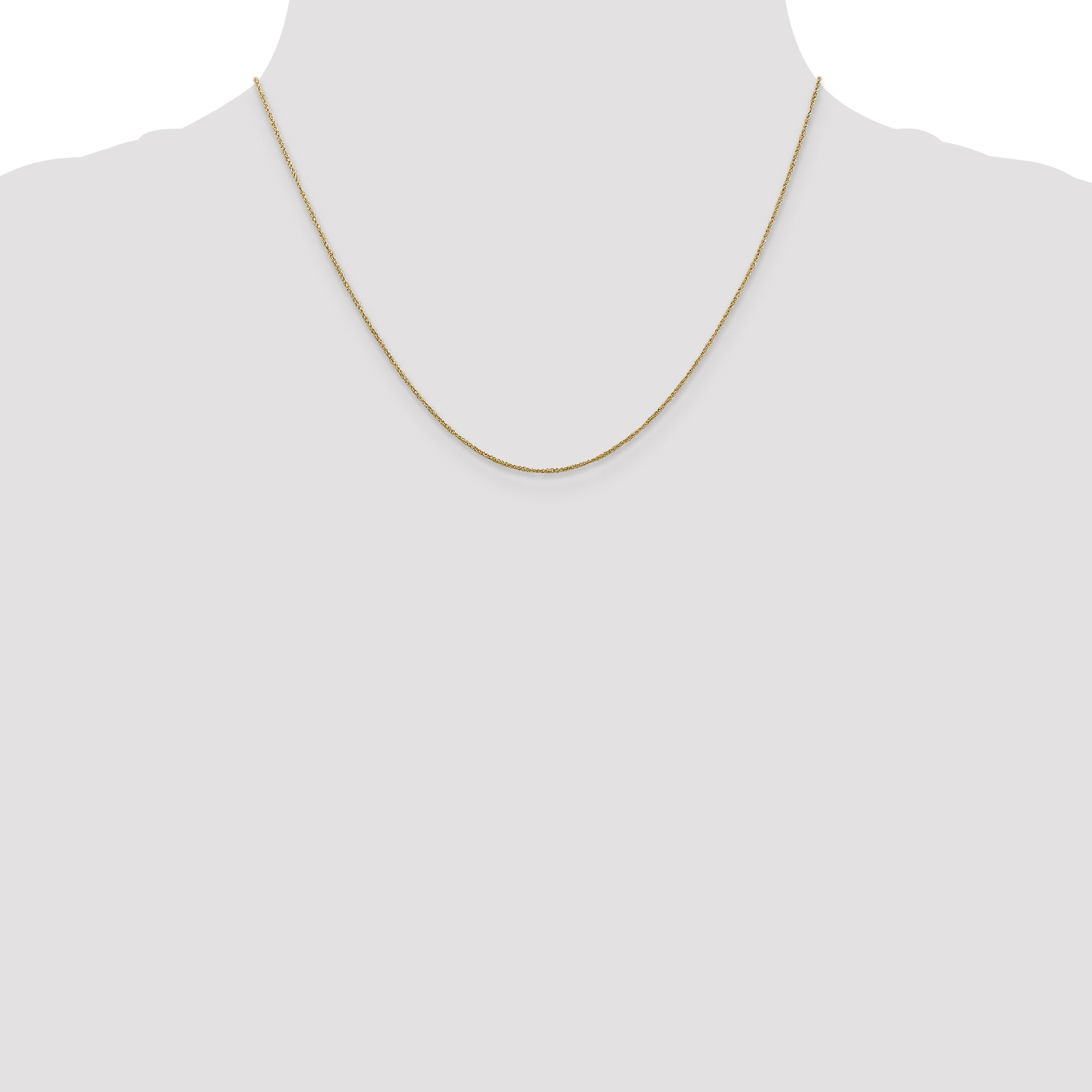 14K 14 inch .70mm Ropa with Spring Ring Clasp Chain RPA015