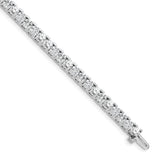 14k White Gold Complete 7.5 carat Round A Diamond 4-prong 7 inch Tennis Bracelet X2045WA