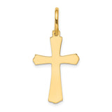 14k Polished Cross Charm XR583