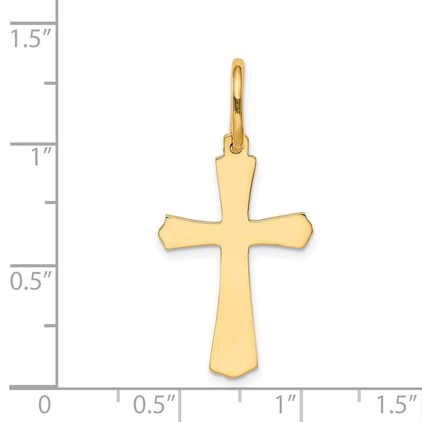 14k Polished Cross Charm XR583