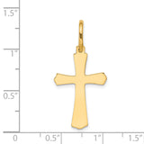14k Polished Cross Charm XR583