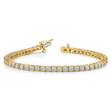 14k Complete 4.92 carat Round AA Diamond 4-prong 7 inch Tennis Bracelet X603AA