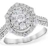 Cluster Style Engagement Ring