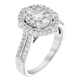 Cluster Style Engagement Ring