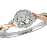 Infinity style engagment ring