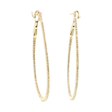 14k Yellow Gold 0.53ctw Round Diamond Hoop Earrings