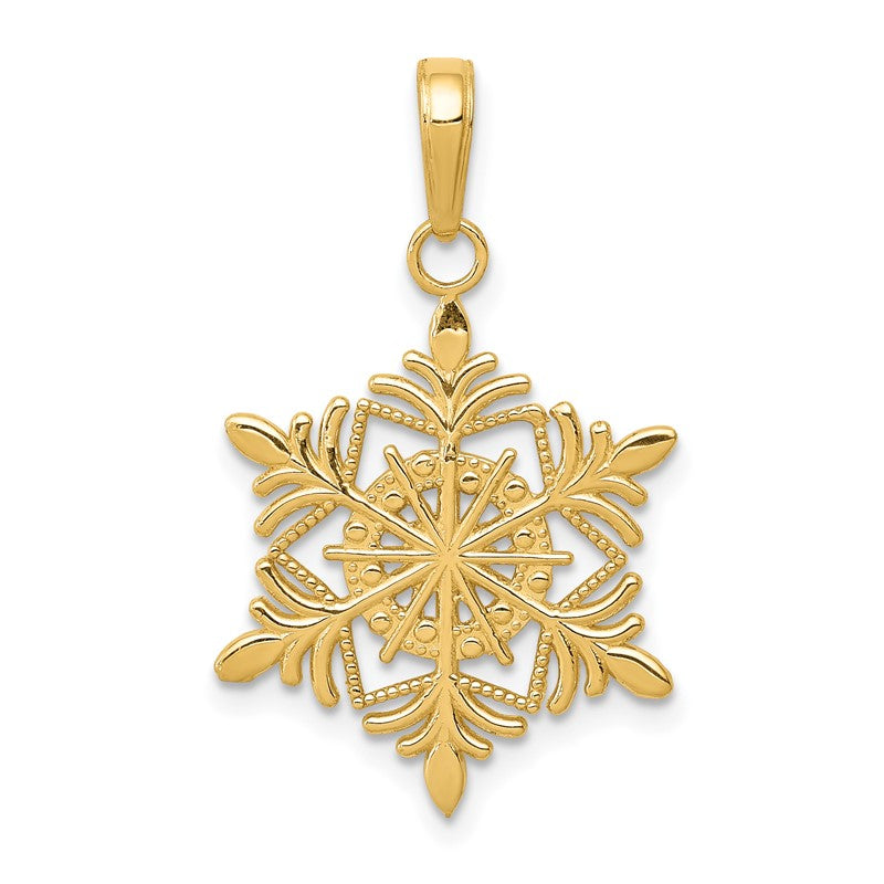 14k Snowflake Pendant K4744