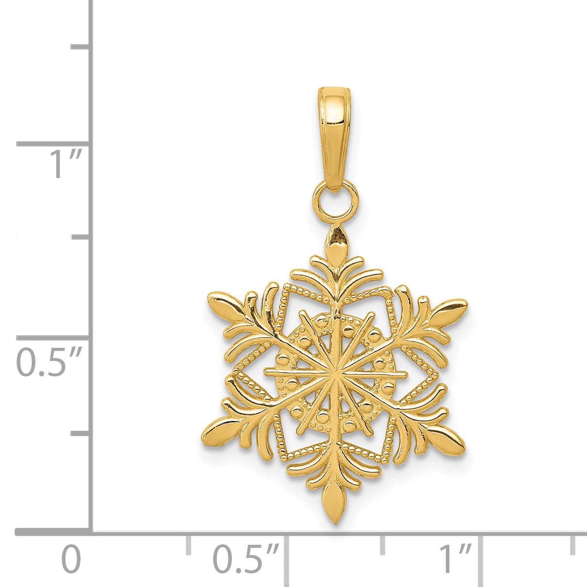 14k Snowflake Pendant K4744