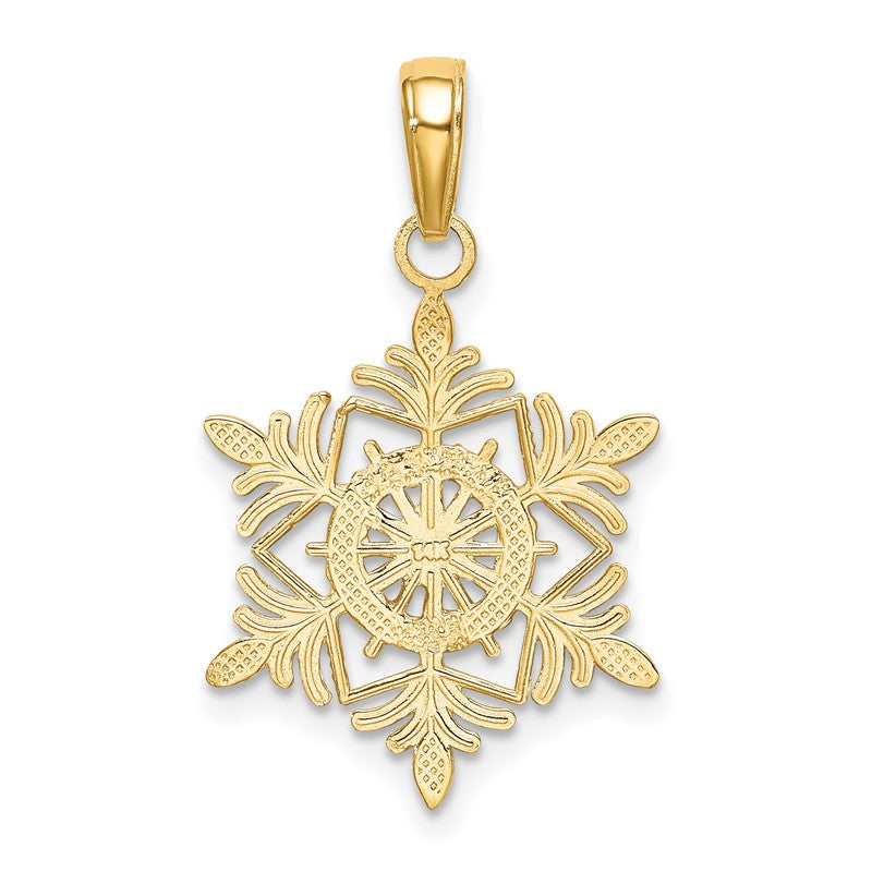 14k Snowflake Pendant K4744