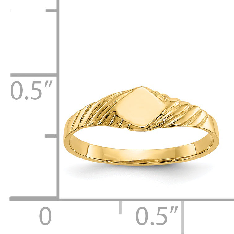 14k Child's Fancy Signet Ring D110