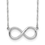 14K White Gold Polished Infinity Symbol 16.75 inch Necklace SF2652