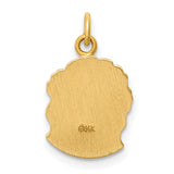 14k Hollow Polished and Satin Small Jesus Medal XR1737
