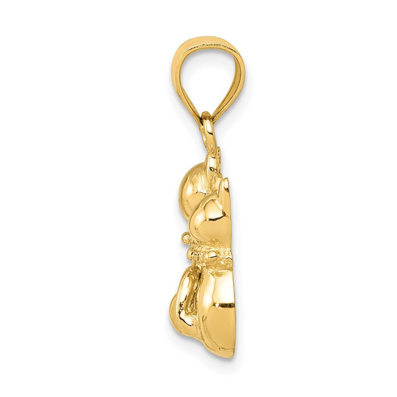 14K Big and Little Cats Pendant D3437