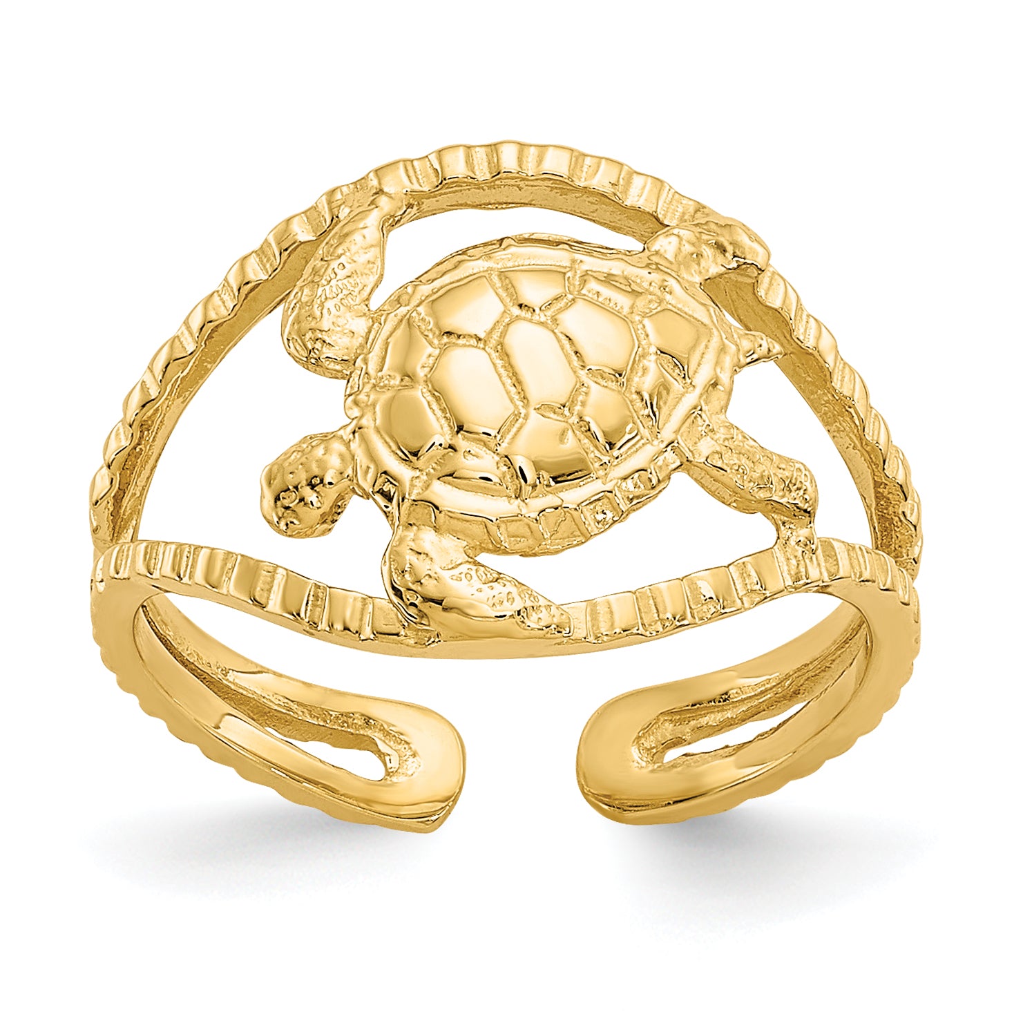 14k Turtle Toe Ring R400