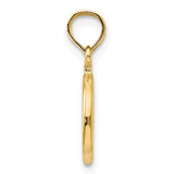 14K Polished 3-D Peace Symbol Pendant D4053