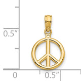 14K Polished 3-D Peace Symbol Pendant D4053
