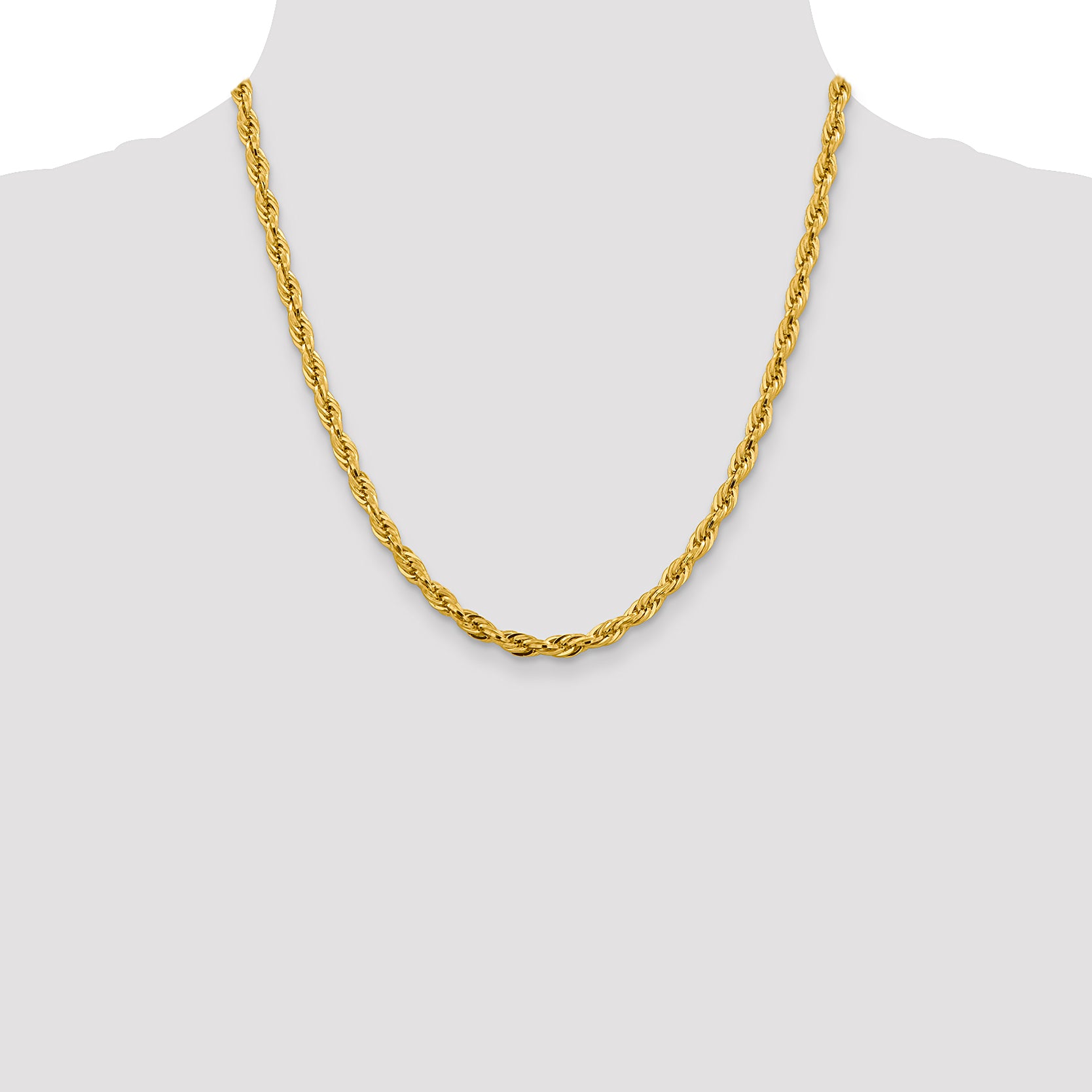 14K 26 inch 4.75mm Semi Solid Rope with Lobster Clasp Chain BC169