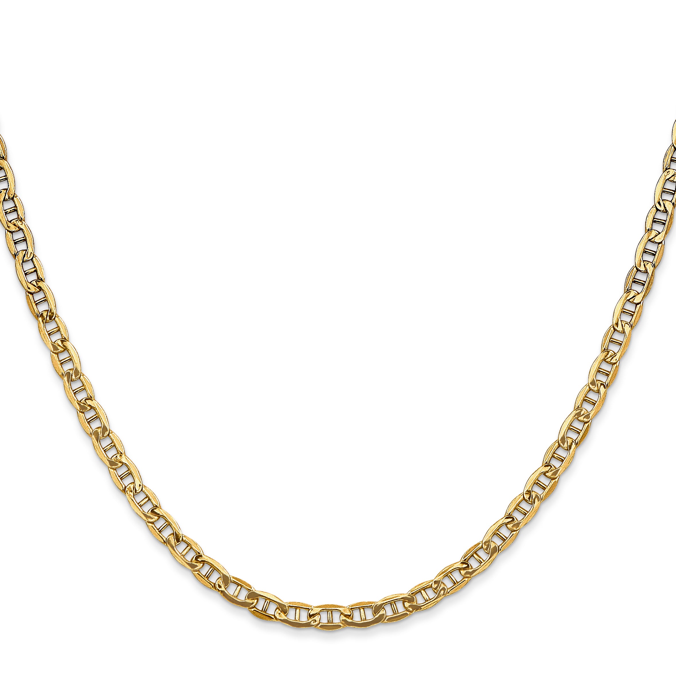 14K 10 inch 3.2mm Semi-Solid Anchor with Lobster Clasp Anklet BC122