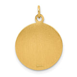 14k Polished and Satin Solid Mother Cabrini Medal Round Charm XR405