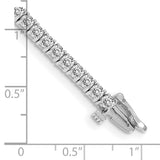 14k White Gold Complete 3.92 carat Round VS Diamond 4-prong 7 inch Tennis Bracelet X602WVS