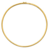 14k Polished 4mm Lightweight 16 inch Domed Omega Necklace ODL4