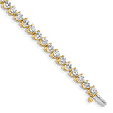 14k Complete 8.5 carat Round VS Diamond 3-prong 7 inch Tennis Bracelet X2843VS