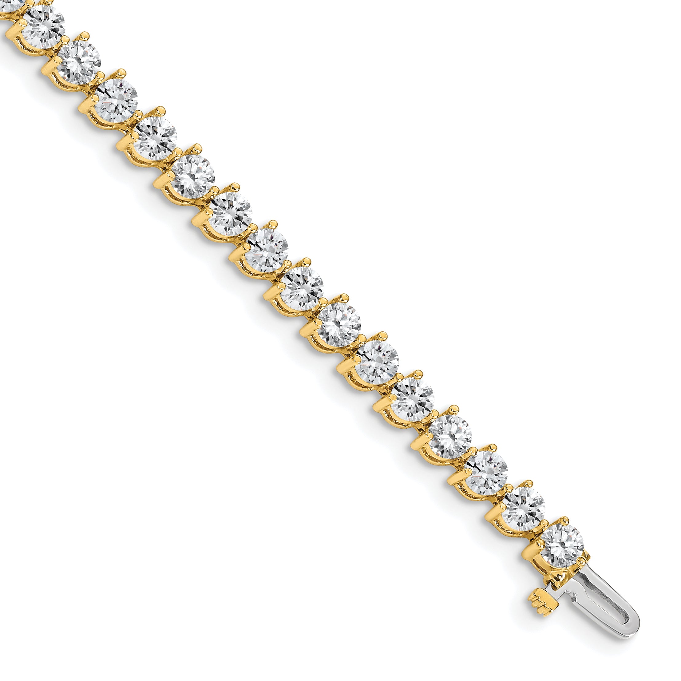14k Complete 8.5 carat Round VS Diamond 3-prong 7 inch Tennis Bracelet X2843VS