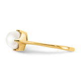 14k 6.5mm FW Cultured Pearl ring Y1926PL