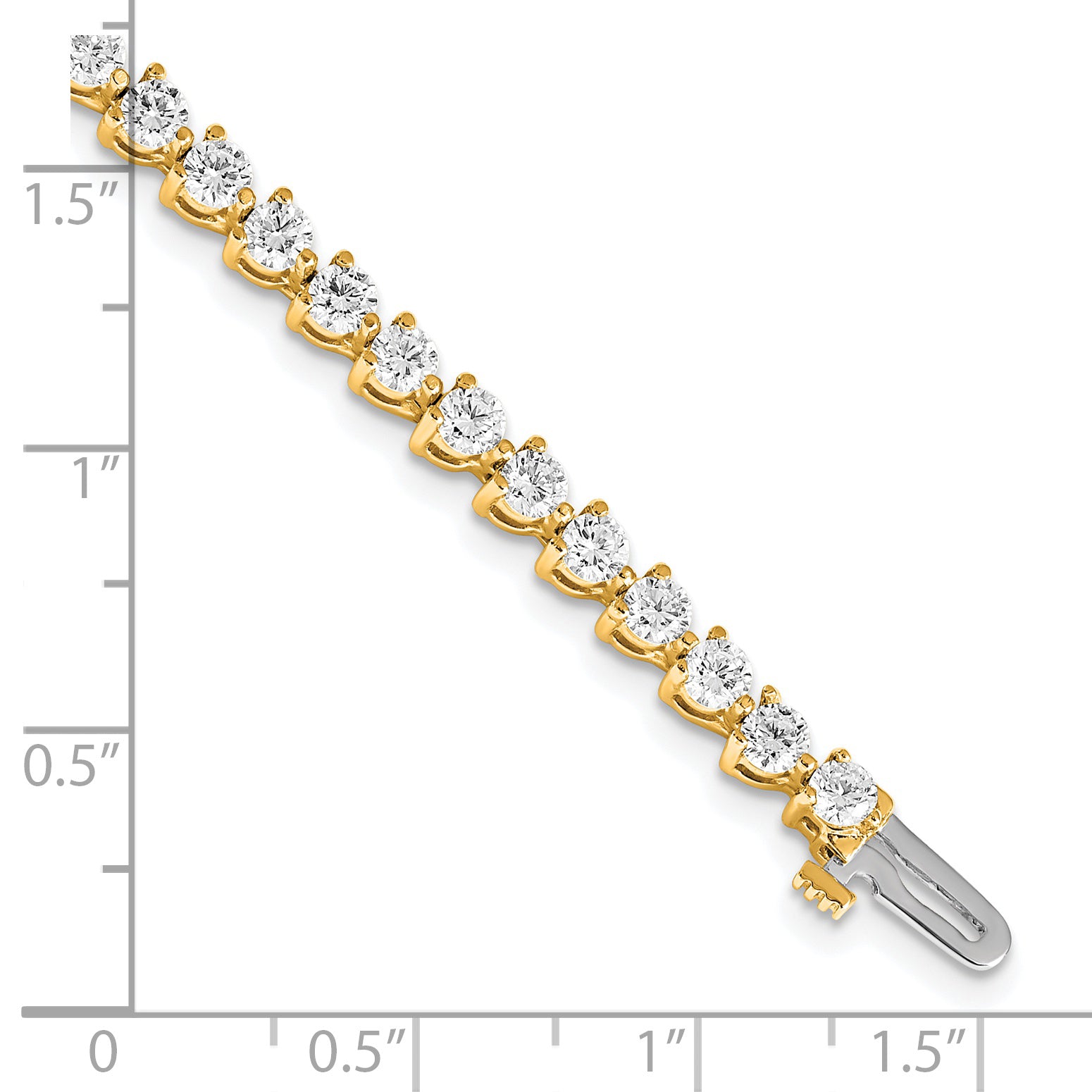 14k Complete 4.73 carat Round AAA Diamond 3-prong 7 inch Tennis Bracelet X2840AAA