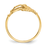 14K Diamond-cut Crucifix Ring K3970