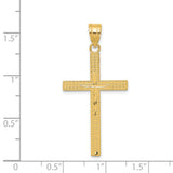 14K Diamond-cut Latin Cross Pendant D3571